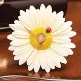 Ladybug on Daisy Clock