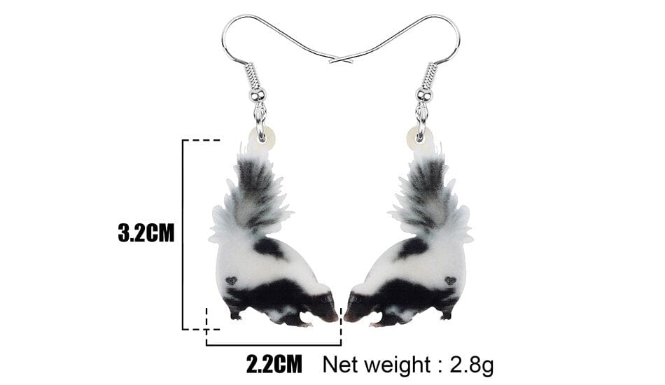 Ali Express Fashion Earrings Acrylic Animal Earrings Raccoon Gator Skunk Hedgehog Jaguar