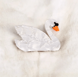 Ali Express hair clip White Swan Farm Animals Hair Clips