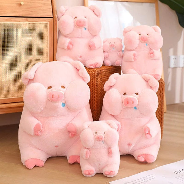 Sweet Cheeks Chubby Plush Pink Piggies Large and Fluffy The Pink Pigs