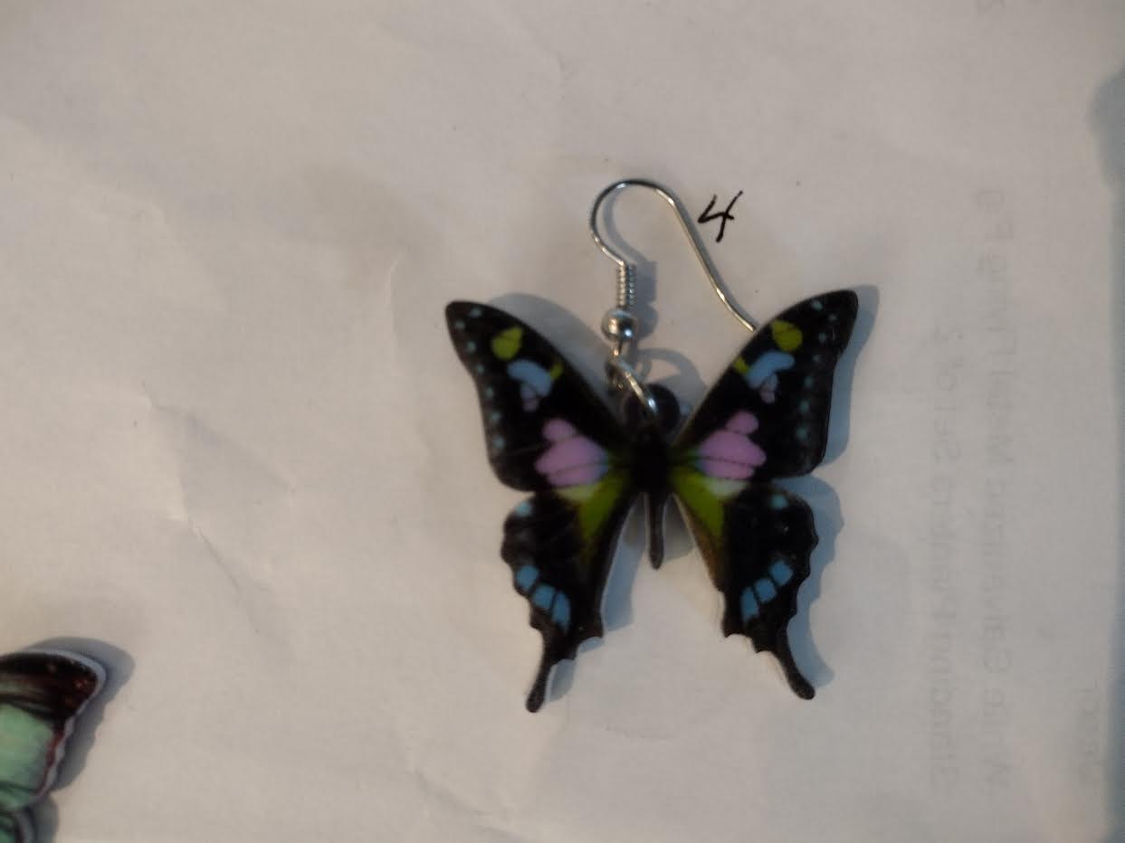 AliExpress Earrings blue black purple butterfly Chicken and Rooster and Bee and more Acrylic Animal Earrings