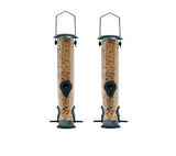 Ashman Online Green / 2 Ashman Online - Ashman Bird Feeder, Metal Top and Bottom, Spacious Design, Attractive & Long Lasting