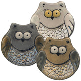 August Ceramics Cute Ceramic Owl Dish: Mini 3" Owls