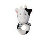Plush Cow Ring Rattle and Snuggler for Babies
