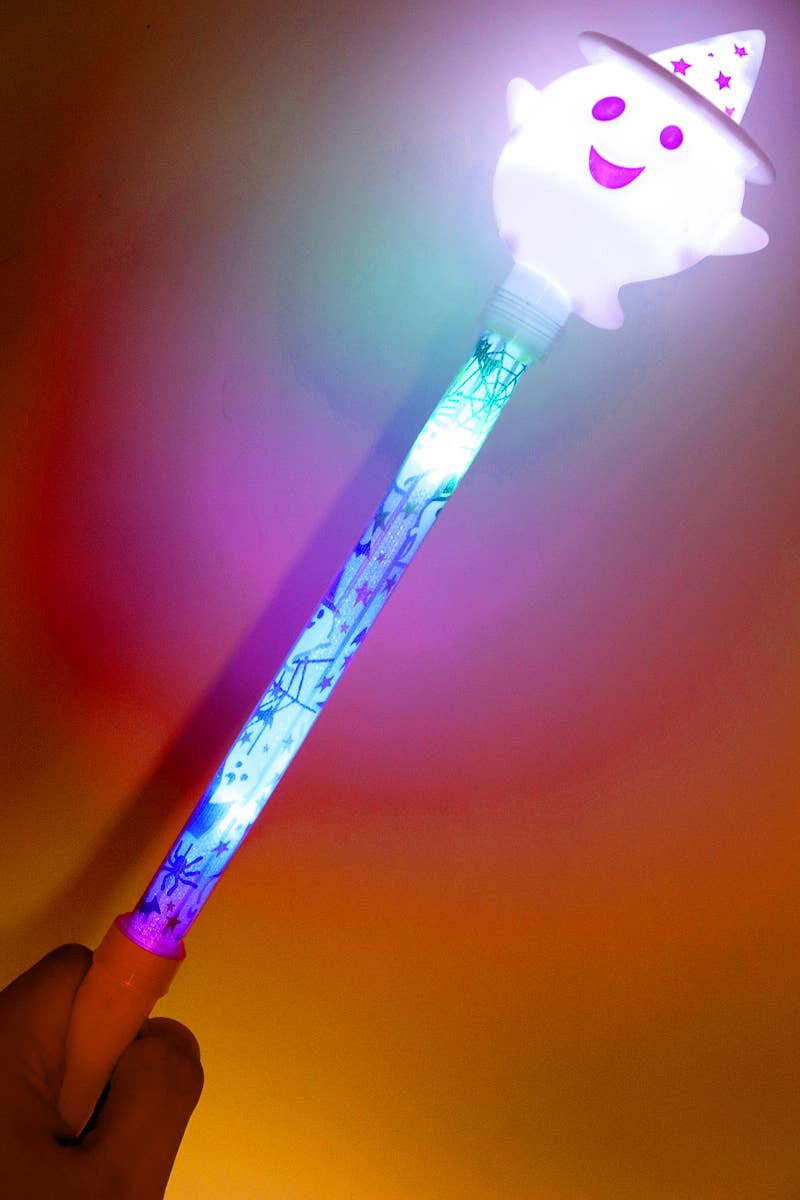 Cap Zone Cap Zone - Ghost Pumpkin Head Colorful LED Light-Up Wand