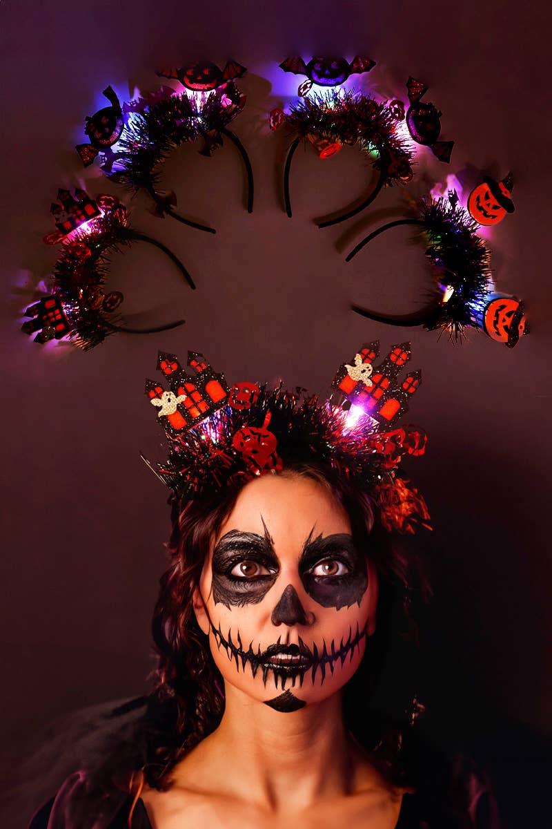 Cap Zone Cap Zone - Halloween LED Flashing Light-Up Head Boppers