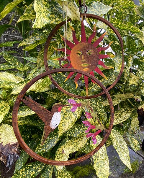 Elegant Garden Design Elegant Garden Design - Hummingbird on Salvia Mini Ring Painted