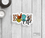 Farm Life Vinyl Sticker Made in the USA to LAST