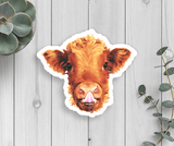 Highland Calf Vinyl Sticker Durable and Cute