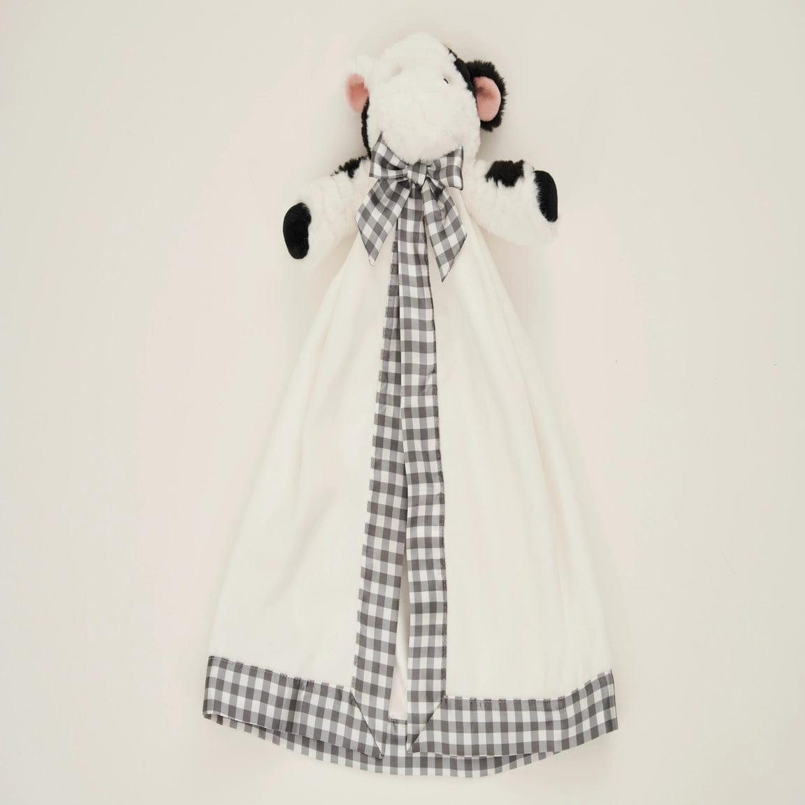 FAIRE: Bearington Collection Cuddler Plush Cow Ring Rattle and Snuggler for Babies