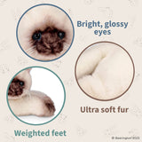 FAIRE - Bearington Plush Animals Plush Small Siamese Cat Floppy Lifelike and Loveable!