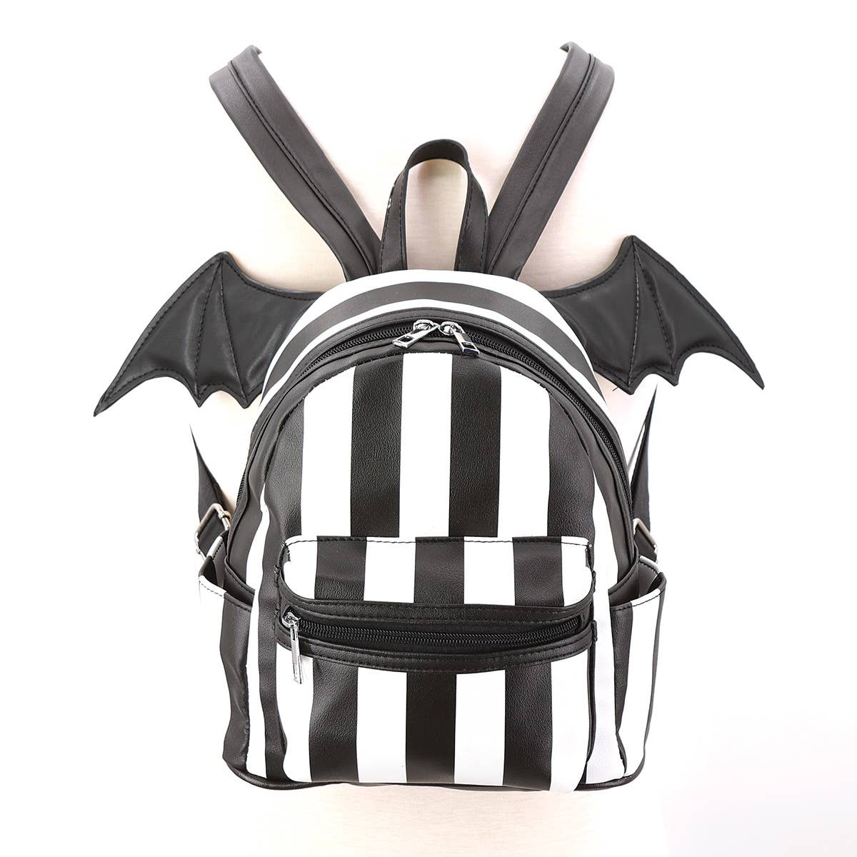 Faire-COMECO INC Backpacks Bat Wing Striped Mini Backpack Adorable Goth Style