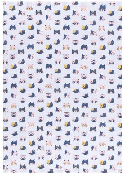 Faire- Danica Jubilee Dishtowel Faces Cats Dishtowels for the Kitty Cat Lovers!