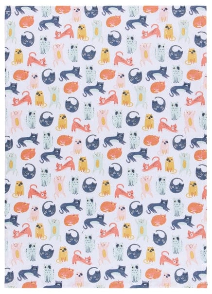 Faire- Danica Jubilee Dishtowel Poses Cats Dishtowels for the Kitty Cat Lovers!