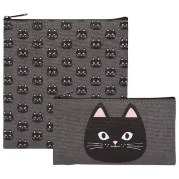 Faire- Danica Jubilee snack bag Cat Cosmetic or Snack Storage Bags Set of 2