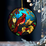 Faire-Fernville Creations christmas ornaments Cardinal Ceramic Christmas Tree Keepsake Ornament