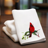Holiday Cardinal Microfiber Finger Towel for Nature Lovers