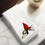 Faire-Fernville Creations Dish towels Holiday Cardinal Finger Towel for Nature Lovers