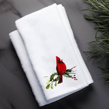 Faire-Fernville Creations Dish towels Holiday Cardinal Finger Towel for Nature Lovers