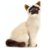 FAIRE: FurTastic Friends by Bocchetta Plush Toys Seal point Siamese Cat Size 30cm/11.8" Sitting Plush Toy Eco Friendly