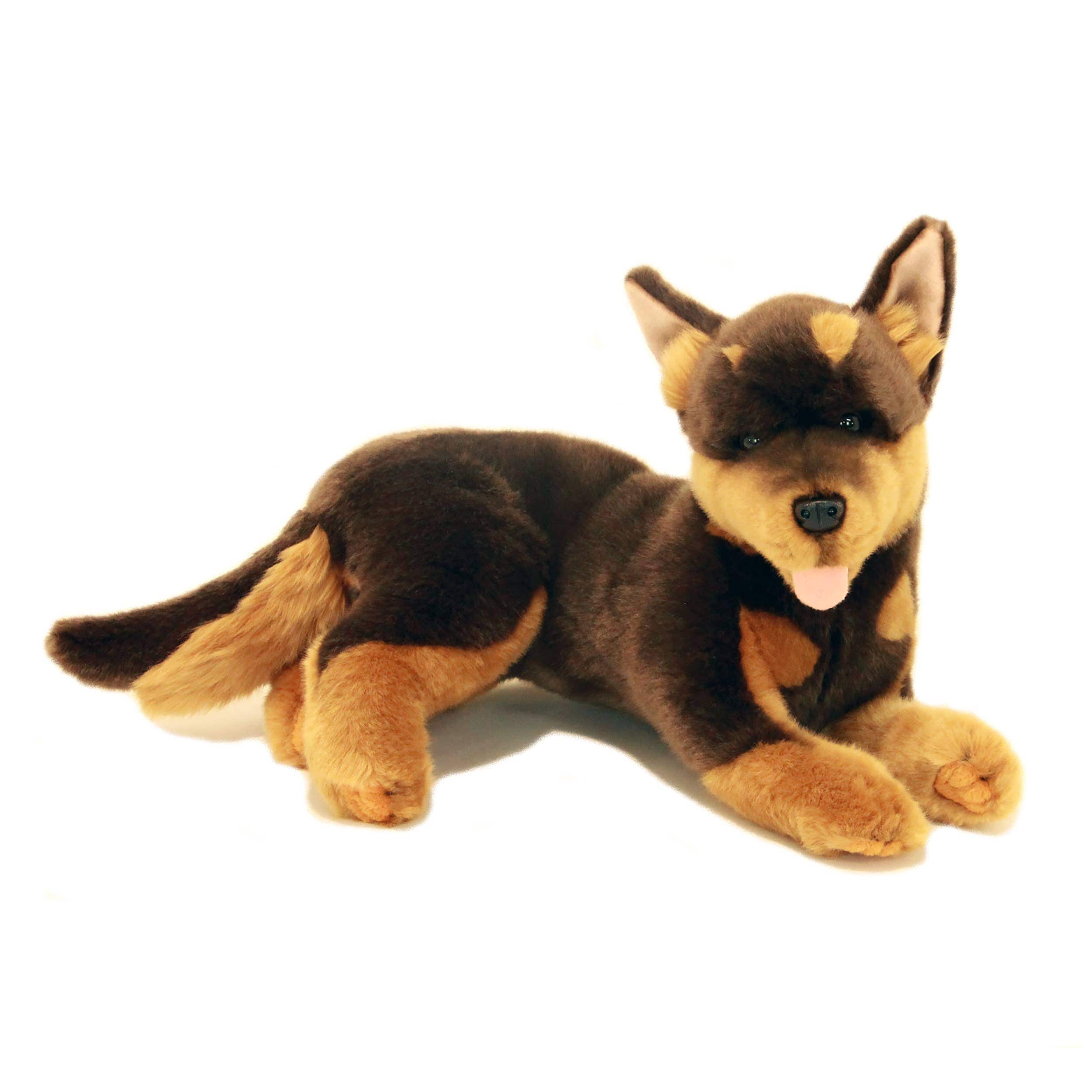 FAIRE: FurTastic Friends by Bocchetta Plush Toys Stuffed Animals Red and Tan Lying Plush Australian Kelpie Size 40cm/15.7"
