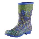 faire-galleria rain jacket Tall Boot Size  7 Van Gogh "Irises" Rain Collection