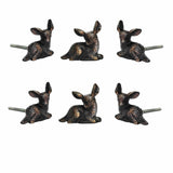 Faire-Perilla Home drawer pull knob Deer Metal Drawer Pulls Knobs with Distressed Bronze Finish ( set of 6 )