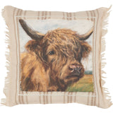 Faire-Primitives by Kathy Highland Cow Pillow-Primitives by Kathy