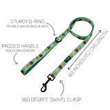 faire-sassy Woof Glam Goldens Collection-Leash, Harness, Collar, Waste Bag Holder