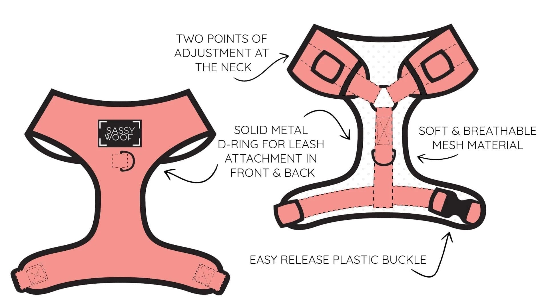 faire-sassy Woof Honey Bee Dog Gear by Sassy Woof Harness Leash