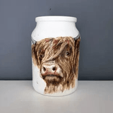 Highland Cow Glass Vase