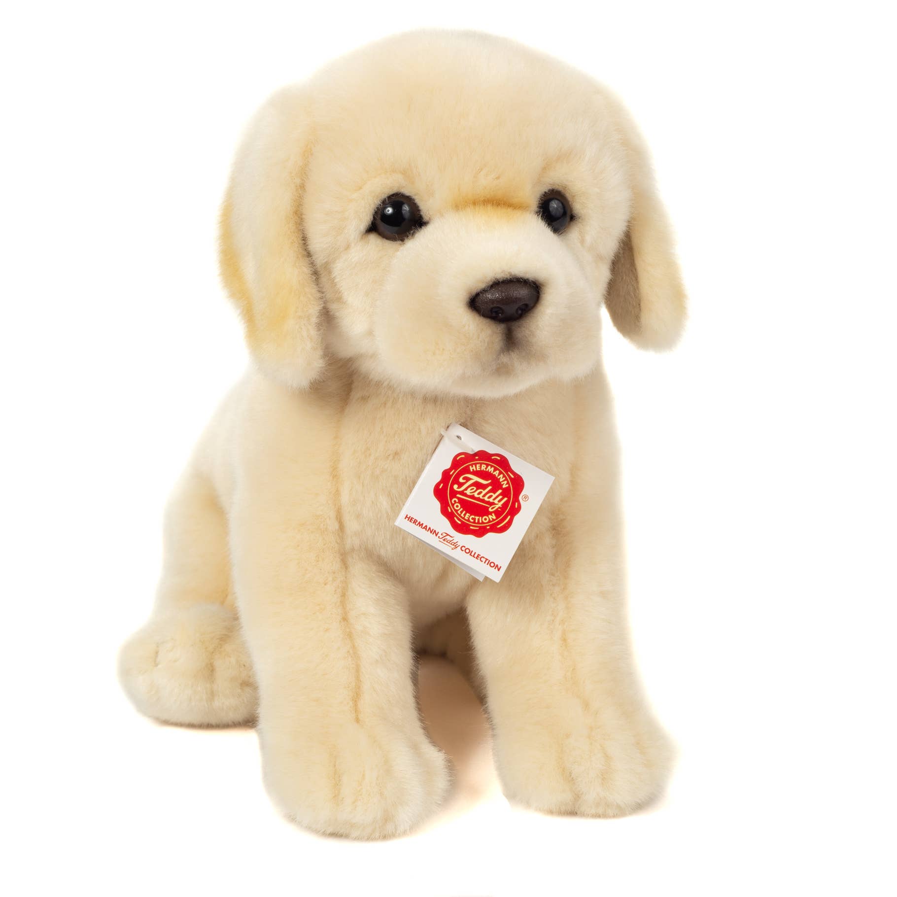 Faire-Teddy Hermann Stuffed Dog Golden Retriever or Yellow Labrador, Sitting 25 cm - plush toy - soft toy