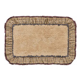 Millsboro Ruffled Country Bathmats Khaki & Navy