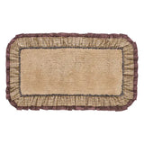 FAIRE - VHC Brands 27X48 Millsboro Ruffled Country Bathmats Khaki & Navy