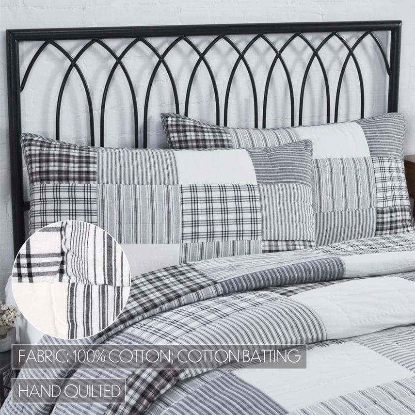 faire-vhc brands Bedding Sawyer Mill Black Patchwork Shams and Pillows