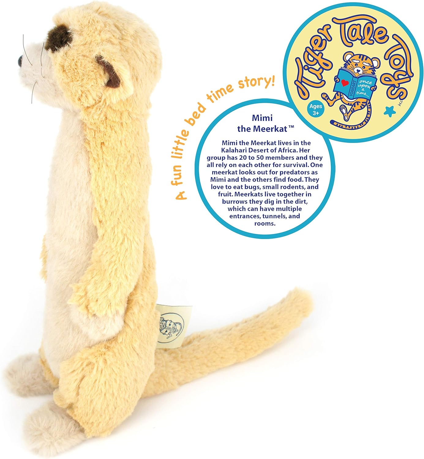 FAIRE: VIAHART Toy Co. Plush Animals Mimi The Meerkat - 10 Inch Stuffed Animal Plush - by Tiger Tale Toys
