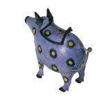 Faire-Wilco Home Pig Watering Can Patches Purple Spotted Piggy
