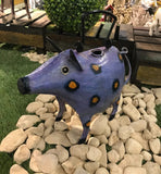 Faire-Wilco Home Pig Watering Can Patches Purple Spotted Piggy