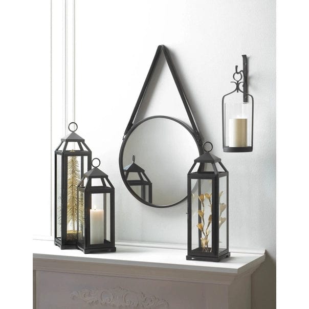 Faire- Zingz Home Mirror Hanging Mirror with Faux Leather Strap