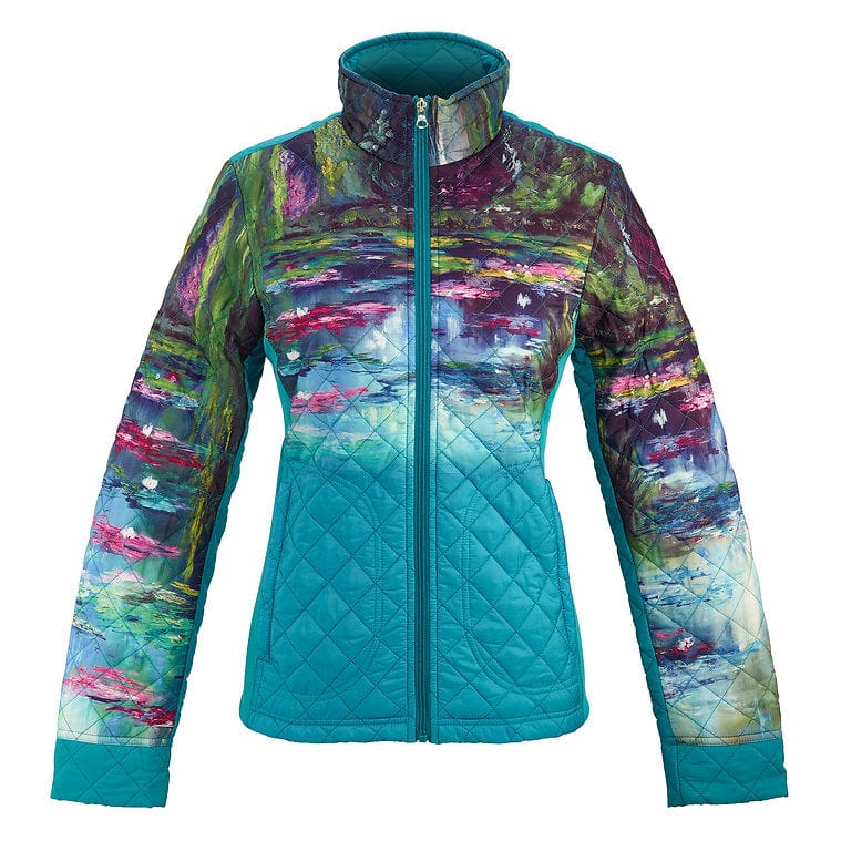 Galleria Enterprises Teal / XS Artist Inspired Quilted Jackets Fine Quality Side Elastic Extra Comfortable