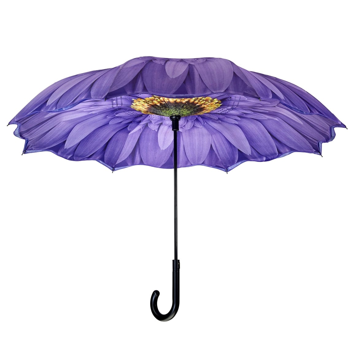 Galleria Enterprises umbrella Purple Daisy Stick Umbrella Reverse Close