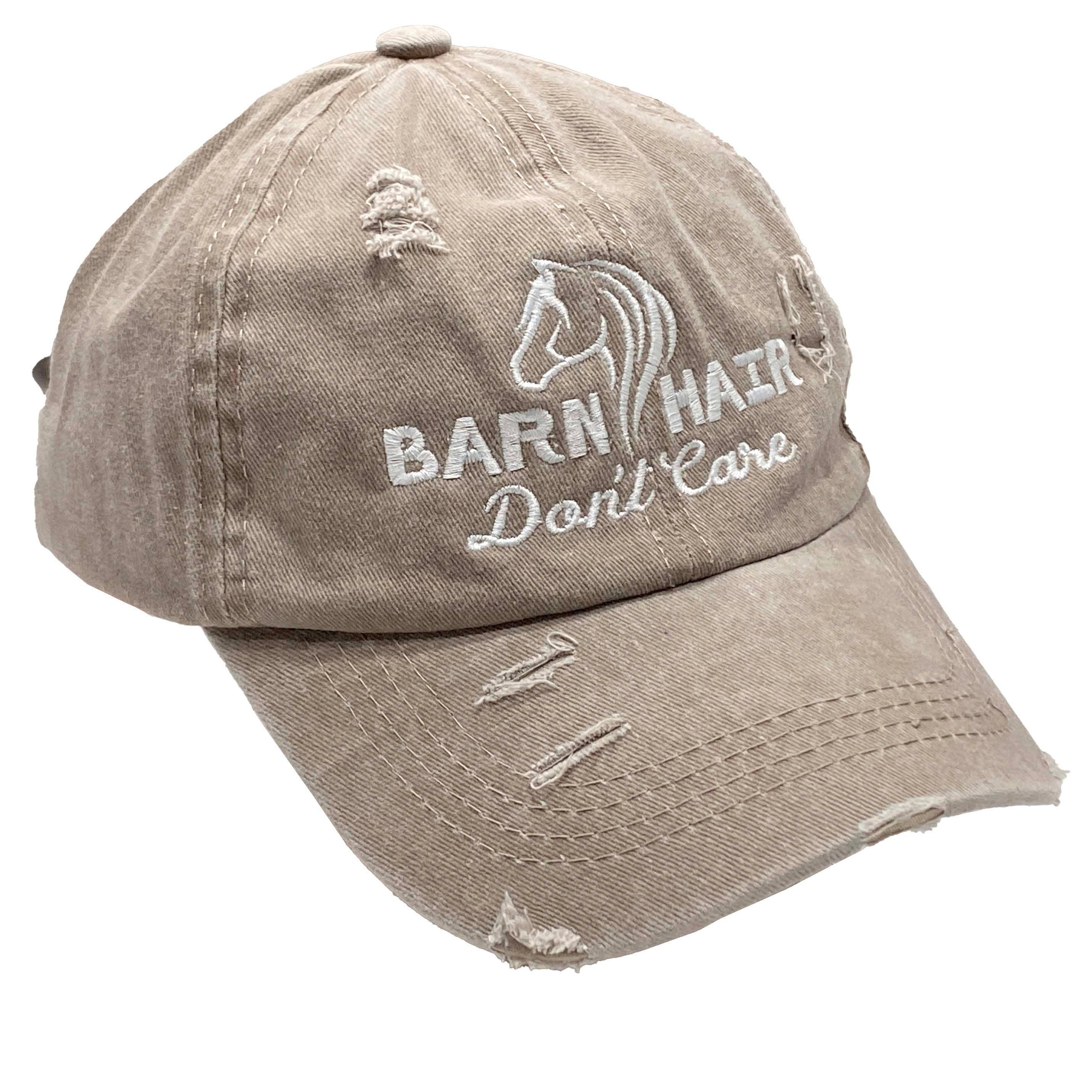 Kelley and Company Kelley and Company - Barn Hair High Bun Ponytail Ball Cap Hat Khaki