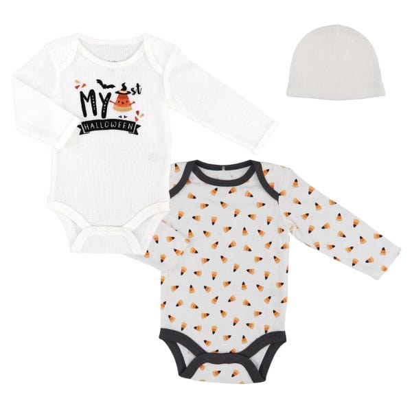 Kellis Gifts baby toddler clothing My First Halloween 3 piece Long sleeve Bodysuit/Hat