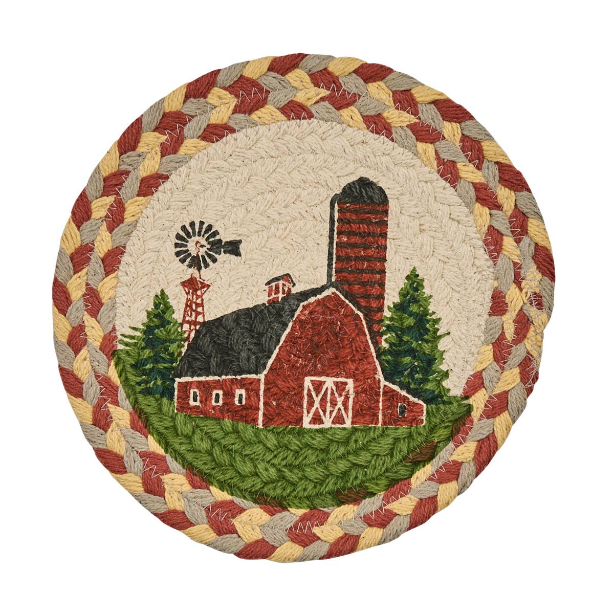 Park Designs Park Designs - Barn Printed Braided Trivet 8"