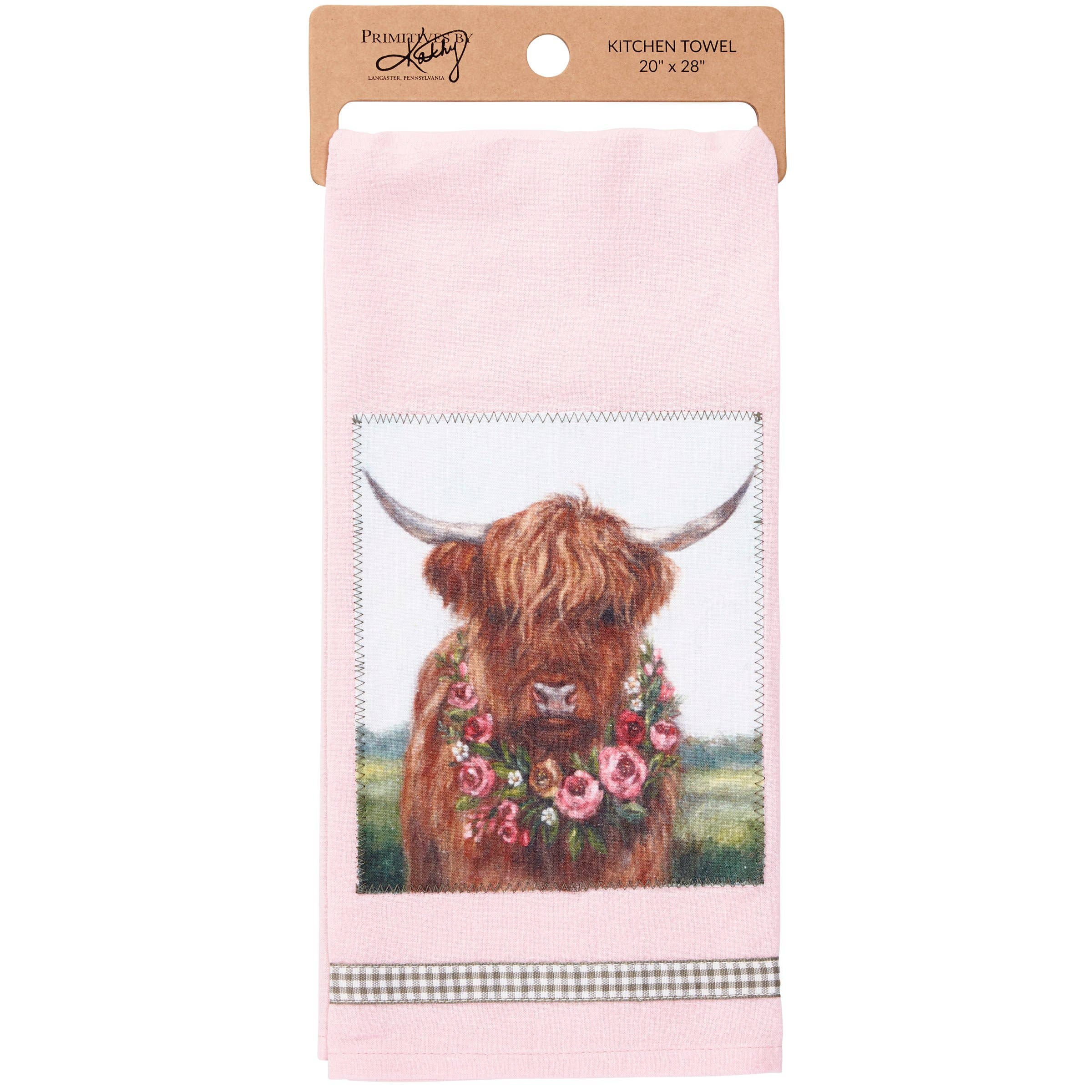 Primitives by Kathy Primitives by Kathy - Floral Cow Kitchen Towel