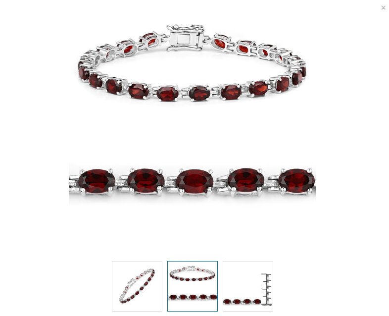 Quintessence Fine Fashion Jewelry Bracelet Garnet Gemstone Bracelets in Sterling Silver-Amethyst, Sapphire, Peridot and MORE!