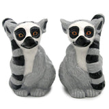 Ringtail Lemur Salt and Pepper Shaker Set Ceramic
