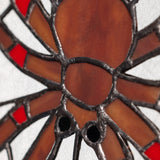 River of Goods River of Goods - 12"H Halloween Spider Web Stained Glass Window Panel