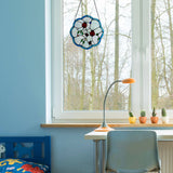 River of Goods River of Goods - 12"H Ladybugs Round Stained Glass Window Panel
