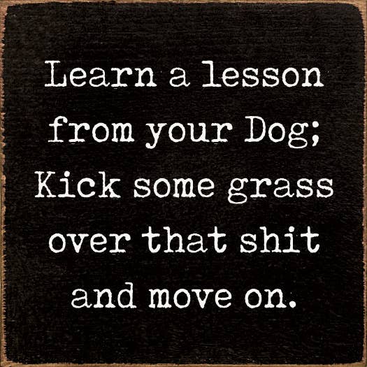 SAWDUST CITY SAWDUST CITY - Learn A Lesson From Your Dog; Kick Some Grass Over That Shit
